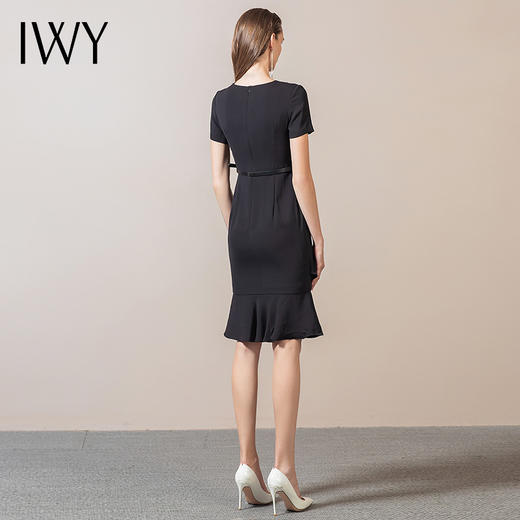 IWY/藏青连衣裙ol显高职业女装面试宝藏百搭西装款教师高档英伦风23Q1 商品图3