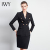 IWY/黑色职业女裙套装干练制服时装款双排扣气质女式港味精品CS901 商品缩略图0