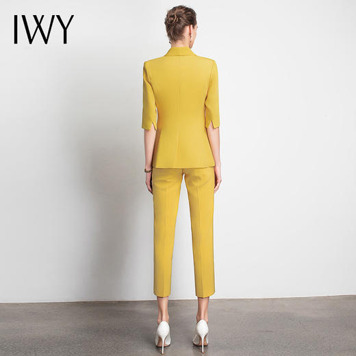 IWY/黄色职业裤套装女工作装ol气质名媛制服团队时尚女神高级C10226+P10226 商品图3