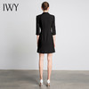 IWY/黑色七分袖职业连衣裙显瘦轻奢员工服时尚制服工作装上镜Q14096B 商品缩略图3