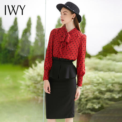 IWY/黑色半裙职业女裙行政制服休闲装名媛风干练气质西装裙ol显瘦S668 商品图4