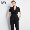 IWY/高端黑色职业套装女时尚气质短袖上班团队工服面试气质工作服C10220+P10408B 商品缩略图2