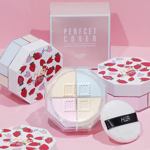 HLLR定妆散粉 四宫格哑光半透明干粉 商品图0