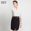 IWY/黑白拼色假两件连衣裙职业装西服设计感干练时尚休闲包裙商务
Q11233-W 商品缩略图1