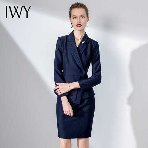 IWY/西装套裙时尚收腰修身西装套裙高端名媛职业装气质工作服CS1112 商品图1