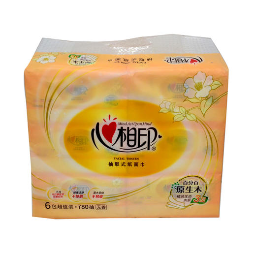 心相印三层面巾纸130抽*6包DT37130 商品图0