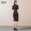 IWY/黑色连衣裙职业女裙设计感干练时尚休闲包裙商务装女西服45Q1 商品缩略图3