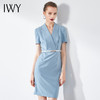 IWY/蓝色连衣裙职业裙办公室西装套大气气质款洋气商务装求职面试Q586 商品缩略图0
