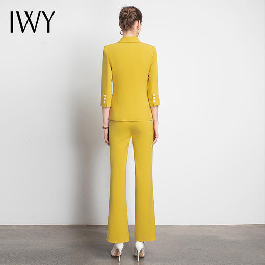 IWY/黄色西服套装女职业装办公上衣女人味减龄高管经理服工装白领C10223Y+P30226 商品图3