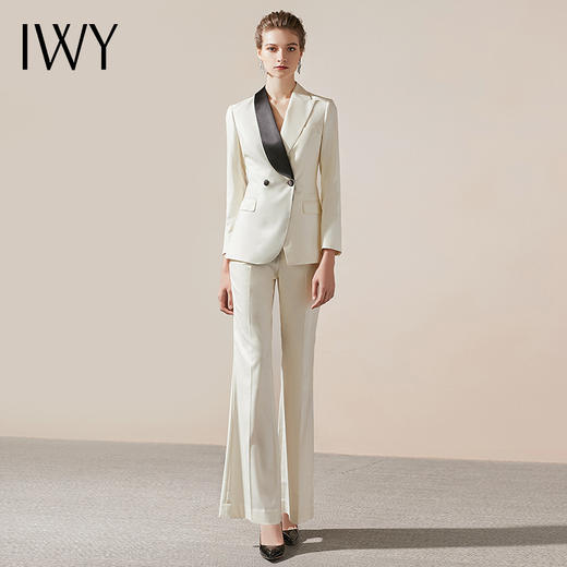 IWY/西装套装时尚气质女神范工作服西服韩版商务职业装白色面试正装OL203143C1+203143P3 商品图1