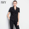 IWY/高端黑色职业套装女时尚气质短袖上班团队工服面试气质工作服C10220+P10408B 商品缩略图0
