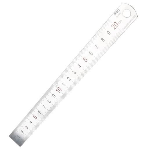 得力8462钢直尺20cm(银色)(只) 商品图1