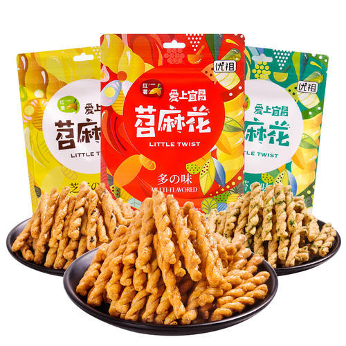 【宜昌】优祖苕麻花258gX3袋不含邮费 商品图0