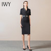 IWY/黑色连衣裙职业女裙设计感干练时尚休闲包裙商务装女西服45Q1 商品缩略图2