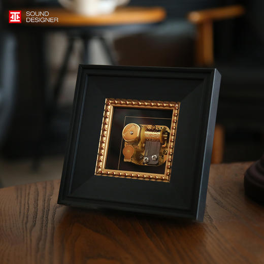 巫雕刻时光相框式音乐盒  木质八音盒结婚生日礼物送女友可定制 商品图2