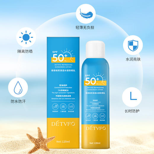 【买1送1】前资生堂工程师潜力研发 德德维芙 轻薄防晒喷雾 商品图2
