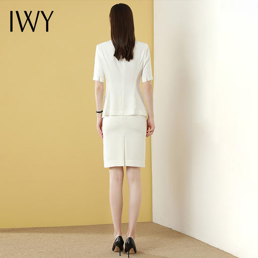 IWY/ 新品白色短袖西装裤子半裙套装C1247+S1246 商品图3