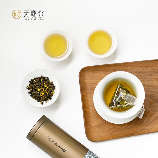 【天庆永】萃茶 桂花味乌龙茶 三角茶包 台湾高山茶40g/罐 商品图2