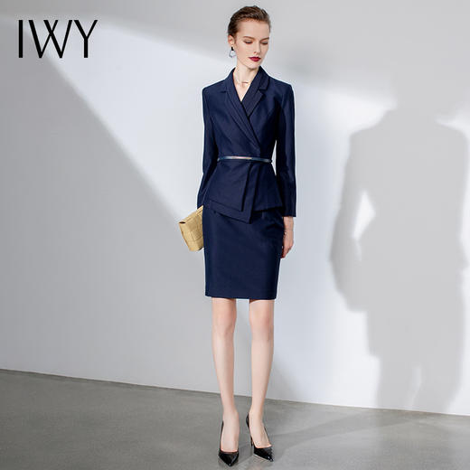 IWY/西装套裙时尚收腰修身西装套裙高端名媛职业装气质工作服CS1112 商品图2