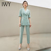 IWY/绿色西服套装女面试工作服气质休闲职业装高端小西装通勤正装
212094C1+p1 商品缩略图2