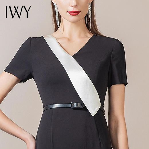 IWY/藏青连衣裙ol显高职业女装面试宝藏百搭西装款教师高档英伦风23Q1 商品图4