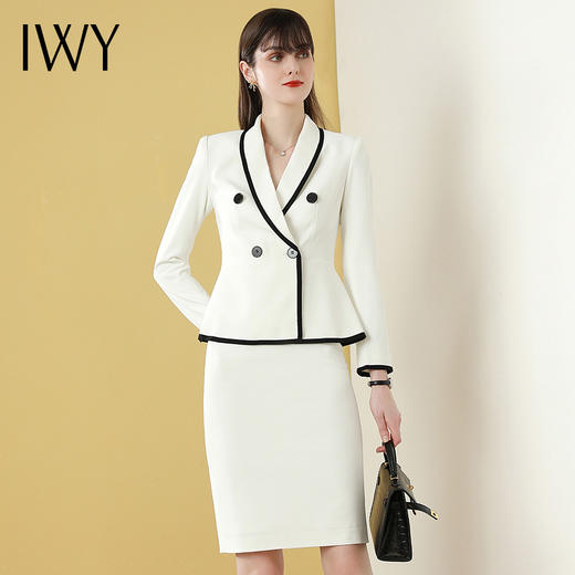 IWY/白色职业套装女名媛时尚气质商务经理工作服套裙西装面试正装
CS1202- 商品图1