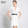 IWY/白色短袖职业连衣裙主持女气场西服ol面试工装服时装公务Q12096W 商品缩略图0