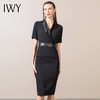 IWY/黑色连衣裙职业女裙设计感干练时尚休闲包裙商务装女西服45Q1 商品缩略图0