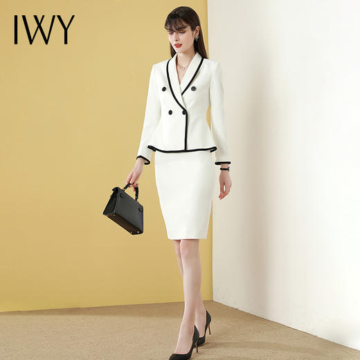 IWY/白色职业套装女名媛时尚气质商务经理工作服套裙西装面试正装
CS1202- 商品图2