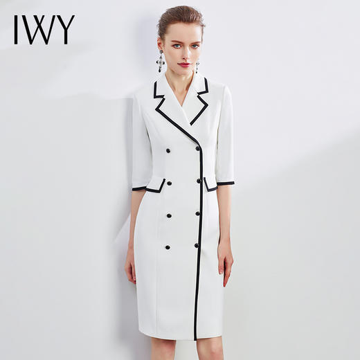 IWY/正装西装职业连衣裙白色工装职业装气质女神范高端售楼部工作服Q527 商品图0