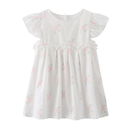 丽婴房-童衣类（夏）E1洋装\背心裙白色\米白 商品图2