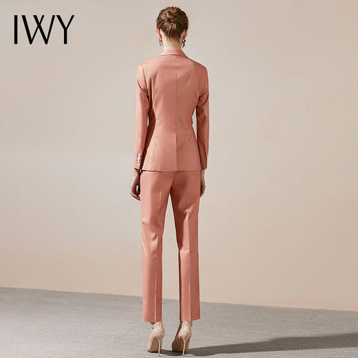 IWY/高端气质西装套装女韩版时尚修身西服套裤职业装工作服OL203142C1+203142P1 商品图3