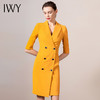 IWY/黄色连衣裙职业女裙端庄求职气质工衣裙子礼仪服工装Q9234 商品缩略图0
