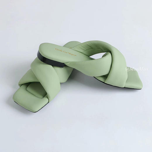 时尚方头，软到惊艳，奶白/抹茶绿两色 凉鞋【清仓，不退不换】 商品图6