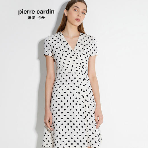 皮尔卡丹女装年夏季新款波点印花连衣裙C11DS17W0
 商品图1