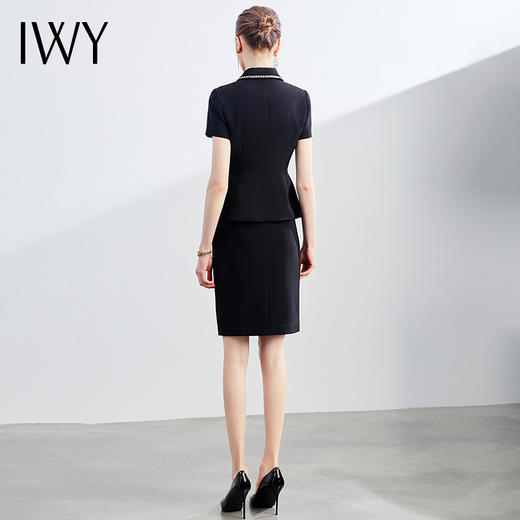 IWY/黑色西装裙西服奢华管理层短裙工作服职业气质团队售楼部C1186+S1186 商品图3