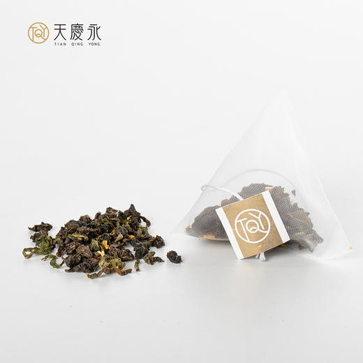 【天庆永】萃茶 桂花味乌龙茶 三角茶包 台湾高山茶40g/罐 商品图3