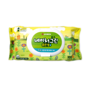 LG 自然青绿带盖湿纸巾 100P 【中】