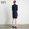 IWY/藏青色短袖职业裙套装高端定制洋气高雅女气质款商务西装大气C11232+S11232 商品缩略图3