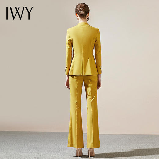 IWY/高端黄色职业装女薄款时尚气质公务员面试正装工作服小西装套装OL203147C1+203147P3 商品图3