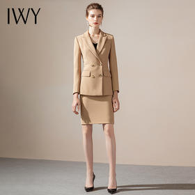 IWY/高端卡其职业西装套装女韩版气质通勤售楼部工作服套裙OL CS1151