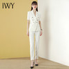 IWY/白色高端职业装女西装套装时尚短袖工作服气质ol正装外套女C1247+P1246 商品缩略图2