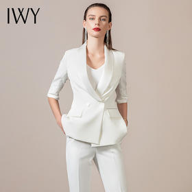IWY/白色西装套装女职业装女神范大气西服职场办公气场经理高端OLC9223+P9223