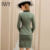 IWY/绿色长袖西装套裙女韩版时尚商务女士正装高端面试职业裙工作服CS1145 商品缩略图3