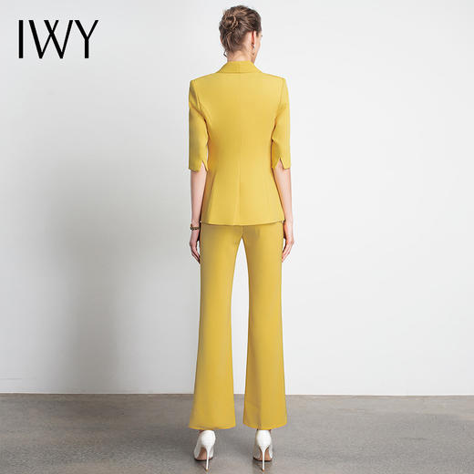 IWY/黄色西装套装女正装正式职业温柔工装ol清新经理团队气质成熟C10226+P30226 商品图3