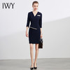 IWY/黑色连衣裙职业装教师西服端庄大气显瘦女神范透气正式经理OLQ528 商品缩略图2