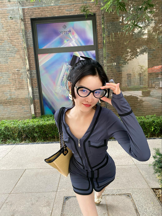 Tiffany绿或帝国蓝灰小香风运动套装 商品图2