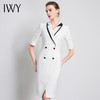 IWY/直播福利款 白色连衣裙职业裙装ol白领高定礼仪服西装款面试休闲气质Q11229 商品缩略图0