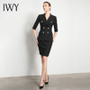 IWY/黑色短袖职业女裙经理ol减龄半身裙小西装时尚潮流管理层名媛CPS11231 商品缩略图2