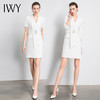 IWY/白色职业连衣裙西装裙面试一步裙正装休闲风时尚七分袖Q11211 商品缩略图2